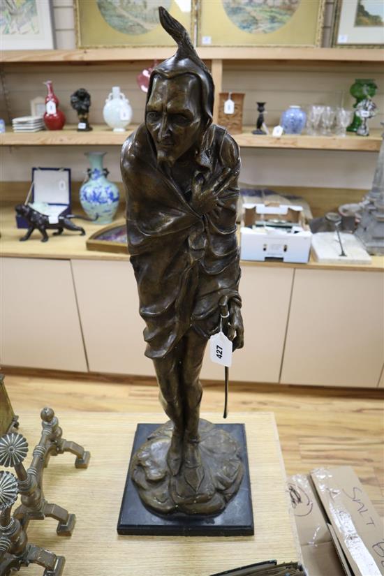 A bronze of Mephistopheles, height 82cm